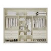 Guarda-Roupa Casal Hanover 2 Portas 6 Gavetas 100% Mdf com Espelho Flex Off White/Peroba - Mademarques