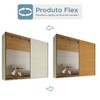 Guarda-Roupa Casal Hanover 2 Portas 6 Gavetas 100% Mdf com Espelho Flex Off White/Peroba - Mademarques