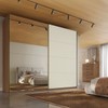 Guarda-Roupa Casal Hanover 2 Portas 6 Gavetas 100% Mdf com Espelho Flex Castanho/Off White - Mademarques