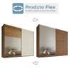 Guarda-Roupa Casal Hanover 2 Portas 6 Gavetas 100% Mdf com Espelho Flex Castanho/Off White - Mademarques