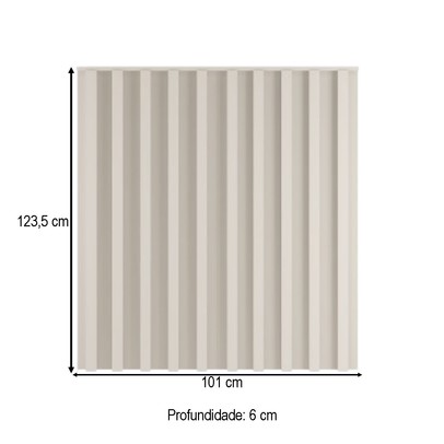 Cabeceira Solteiro Vitoria Ripado 100% Mdf Off White - Europa Móveis