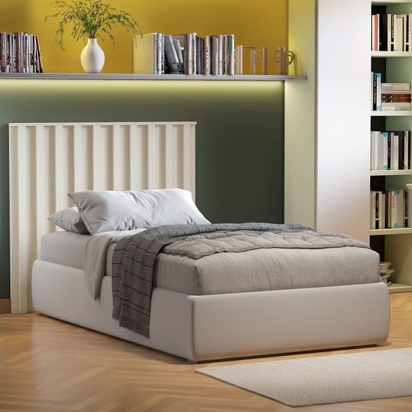 Cabeceira Solteiro Vitoria Ripado 100% Mdf Off White - Europa Móveis