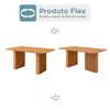 Mesa de Jantar 4 Lugares Orlando Ripado 180 Cm Cinamomo/Gengibre - Panorama Moveis