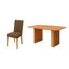Mesa de Jantar 4 Lugares Orlando Ripado 180 Cm Cinamomo/Mascavo - Panorama Moveis