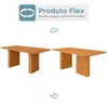 Mesa de Jantar 4 Lugares Orlando Ripado 210 Cm Cinamomo/Gengibre - Panorama Moveis