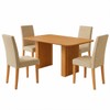 Mesa de Jantar 4 Lugares Orlando Ripado 210 Cm Cinamomo/Gengibre - Panorama Moveis