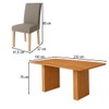 Mesa de Jantar 4 Lugares Orlando Ripado 210 Cm Cinamomo/Mascavo - Panorama Moveis