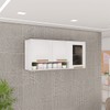 Armário Aéreo Cozinha 120 Cm Rubi 3 Portas com Vidro Fumê Branco/Cinamomo - Pnr Móveis