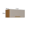 Armário Aéreo Cozinha 71 Cm Rubi 1 Porta Cinamomo/Off White - Pnr Móveis