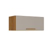 Armário Aéreo Cozinha 71 Cm Rubi 1 Porta Cinamomo/Off White - Pnr Móveis