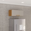 Armário Aéreo Cozinha 71 Cm Rubi 1 Porta Cinamomo/Off White - Pnr Móveis
