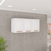 Armário Aéreo Cozinha 120 Cm Rubi 3 Portas Branco/Cinamomo - Pnr Móveis