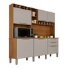 Armário de Cozinha Safira 6 Portas 2 Gavetas Cinamomo/Off White - Pnr Móveis