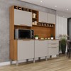 Armário de Cozinha Safira 6 Portas 2 Gavetas Cinamomo/Off White - Pnr Móveis