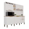 Armário de Cozinha Safira 6 Portas 2 Gavetas Branco/Cinamomo - Pnr Móveis
