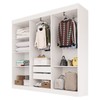 Guarda-Roupa Casal Malta 6 Portas 2 Gavetas com Espelho Branco - Pnr Móveis