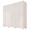 Guarda-Roupa Casal Malta 6 Portas 2 Gavetas com Pés Branco - Pnr Móveis