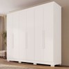 Guarda-Roupa Casal Malta 6 Portas 2 Gavetas com Pés Branco - Pnr Móveis
