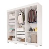Guarda-Roupa Casal Malta 6 Portas 2 Gavetas com Pés Branco - Pnr Móveis