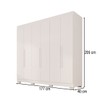 Guarda-Roupa Casal Malta 6 Portas 2 Gavetas com Pés Branco - Pnr Móveis
