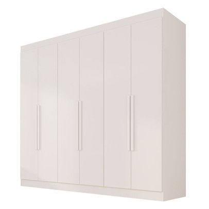 Guarda-Roupa Casal Malta 6 Portas 2 Gavetas Branco - Pnr Móveis