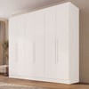 Guarda-Roupa Casal Malta 6 Portas 2 Gavetas Branco - Pnr Móveis