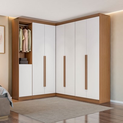 Guarda-Roupa Casal Argos 6 Portas 6 Gavetas 100% Mdf Peroba