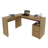 Mesa para Escritório 2 Gavetas Amendoa  Me4129 - Tecno Mobili