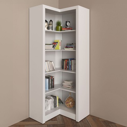 Armário para Escritório de Canto Branco Me4132 - Tecno Mobili