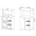 Armário de Cozinha Fruteira 1 Porta Bf3207 Branco - Tecno Mobili