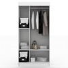 Guarda-Roupa Solteiro 2 Portas Berlim Ber201 Branco - Evidência Móveis