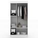Guarda-Roupa Solteiro 2 Portas Berlim Ber201 Branco - Evidência Móveis