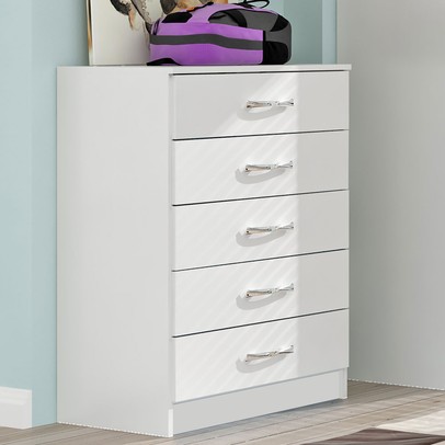 Cômoda 5 Gavetas Cp051 Branco - Evidência Móveis