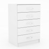 Cômoda 5 Gavetas Cp051 Branco - Evidência Móveis