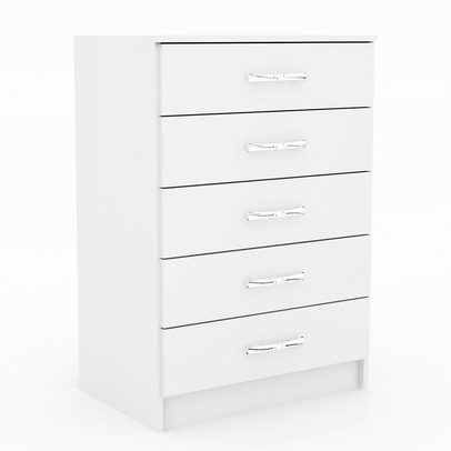 Cômoda 5 Gavetas Cp051 Branco - Evidência Móveis