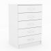 Cômoda 5 Gavetas Cp051 Branco - Evidência Móveis