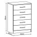 Cômoda 5 Gavetas Cp051 Branco - Evidência Móveis