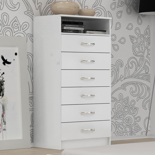 Cômoda 6 Gavetas Cp061 Branco - Evidência Móveis