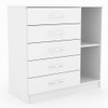 Cômoda 5 Gavetas 1 Porta Cp153 Branco/Preto - Evidência Móveis