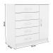 Cômoda 5 Gavetas 1 Porta Cp151 Branco - Evidência Móveis