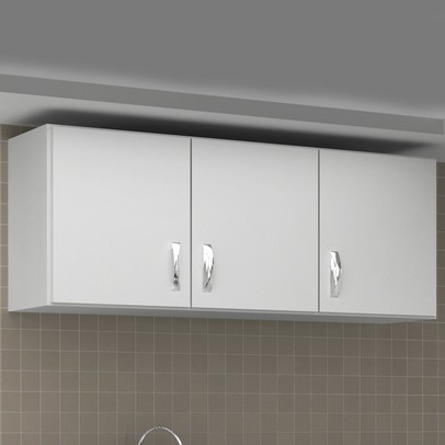 Armário Aéreo Cozinha 120 Cm Cz611 Branco - Evidência Móveis
