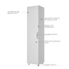 Armário Multiuso 1 Porta Bs 03 Branco - Brv Móveis