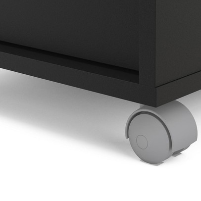 Gaveteiro com Rodízios Maia 4 Gavetas Maia Preto 2488 - Politorno