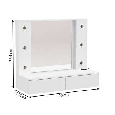 Penteadeira Arujá 2 Gavetas Branco Bp - Politorno