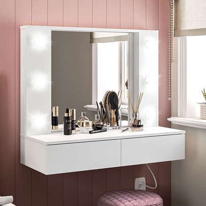 Penteadeira Arujá 2 Gavetas Branco Bp - Politorno