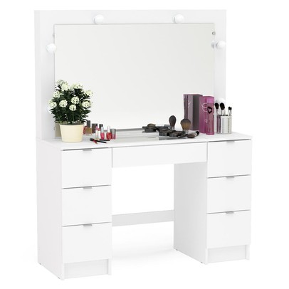 Penteadeira França 7 Gavetas Branco Bp - Politorno