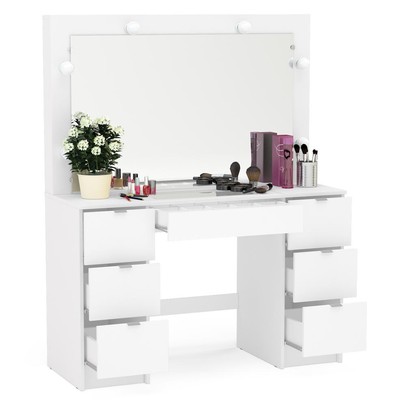 Penteadeira França 7 Gavetas Branco Bp - Politorno