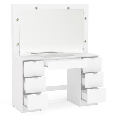 Penteadeira França 7 Gavetas Branco Bp - Politorno