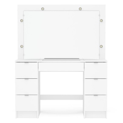 Penteadeira França 7 Gavetas Branco Bp - Politorno