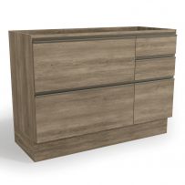 Balcão de Cozinha para Pia 120 Cm Maxxi 1 Porta 4 Gavetas Nogal - Kappesberg